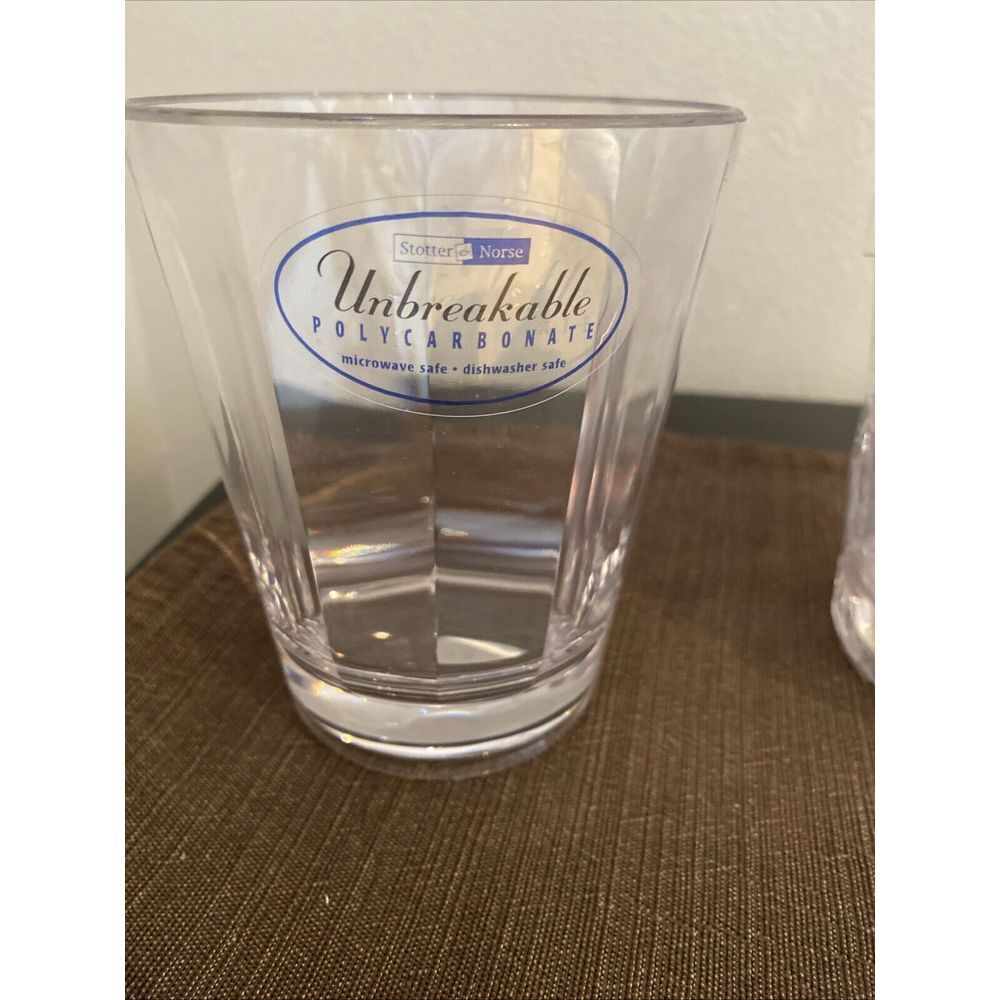 Set 4 Stotter And Norse Plastic Glasses Unbreakable Polycarbonate‎ Clear